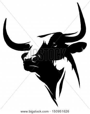 372x470 Drawn Bull Mean - Mean Bull Drawing