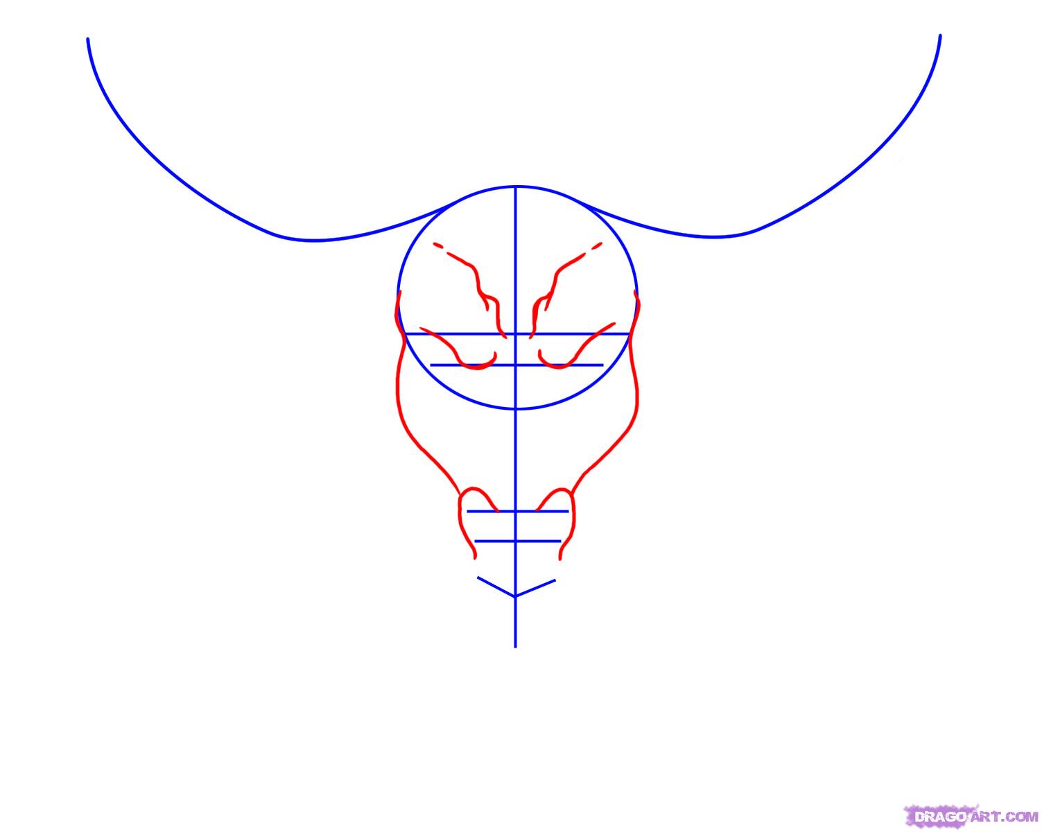 1503x1200 How To Draw A Tattoo Bull, Step - Mean Bull Drawing