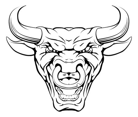 450x380 Ready Made Deisgns For Minataur - Mean Bull Drawing