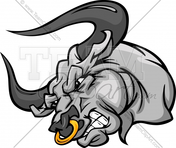 590x494 Bull Mascot Clipart Cartoon Image Easy To Edit Vector Format - Mean Bull Drawing