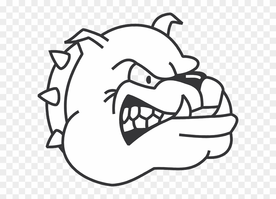 880x635 Dogs Clipart Bulldog - Mean Dog Drawing