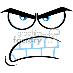 300x300 royalty free rf clipart aggressive cartoon funny face - Mean Face Drawing