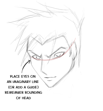 413x443 How To Draw A Cartoon Face - Mean Face Drawing