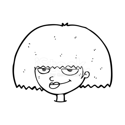 440x440 Cartoon Mean Female Face Stock Vector - Mean Face Drawing