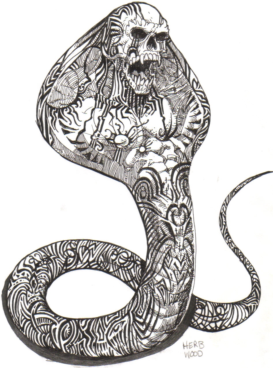 946x1277 Skull Cobra - Mean Skull Drawings