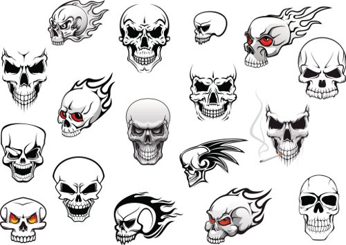 500x355 This Will Help You Create Very Cool Evil Skull Drawings - Mean Skull Drawings
