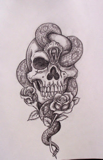 329x512 Top Best Skull Tattoos Designs And Ideas - Mean Skull Drawings