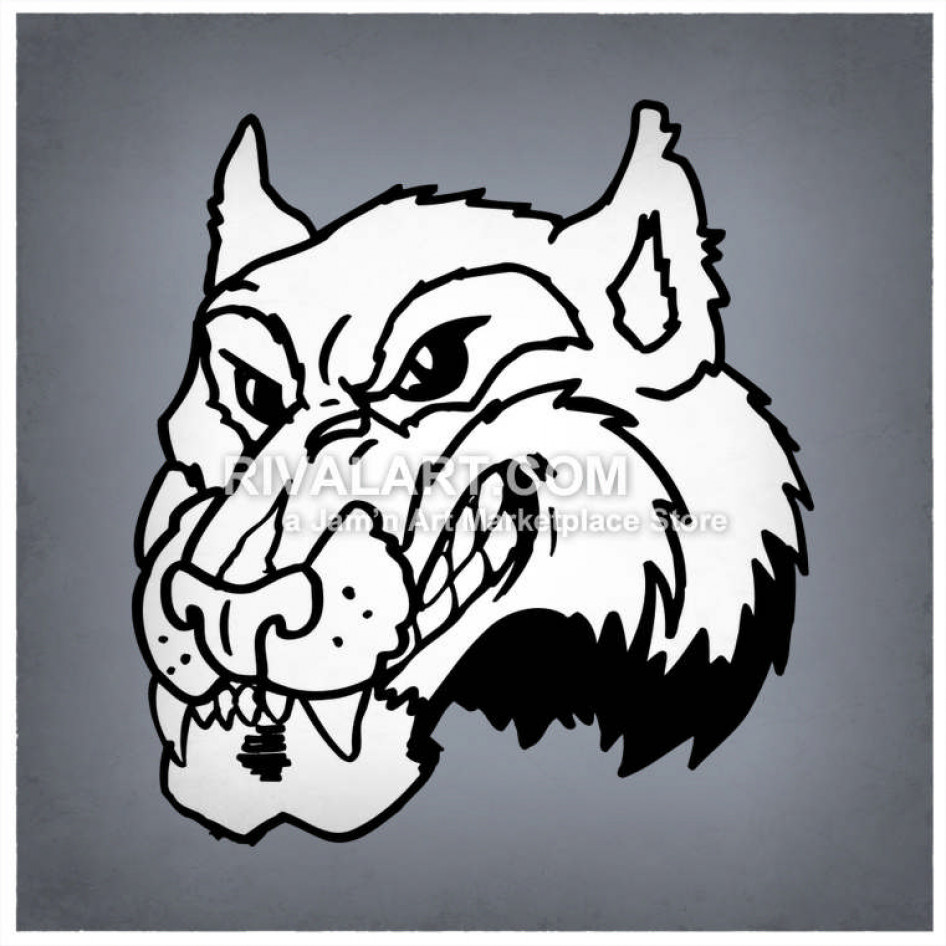946x946 Mean Wolf Head Graphic - Mean Wolf Drawing