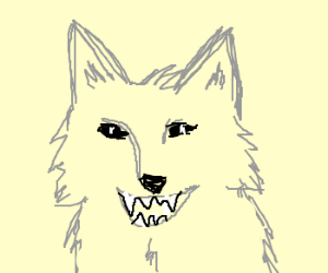 300x250 As Mean As A Wolf, As Sharp As A Tooth Drawing - Mean Wolf Drawing