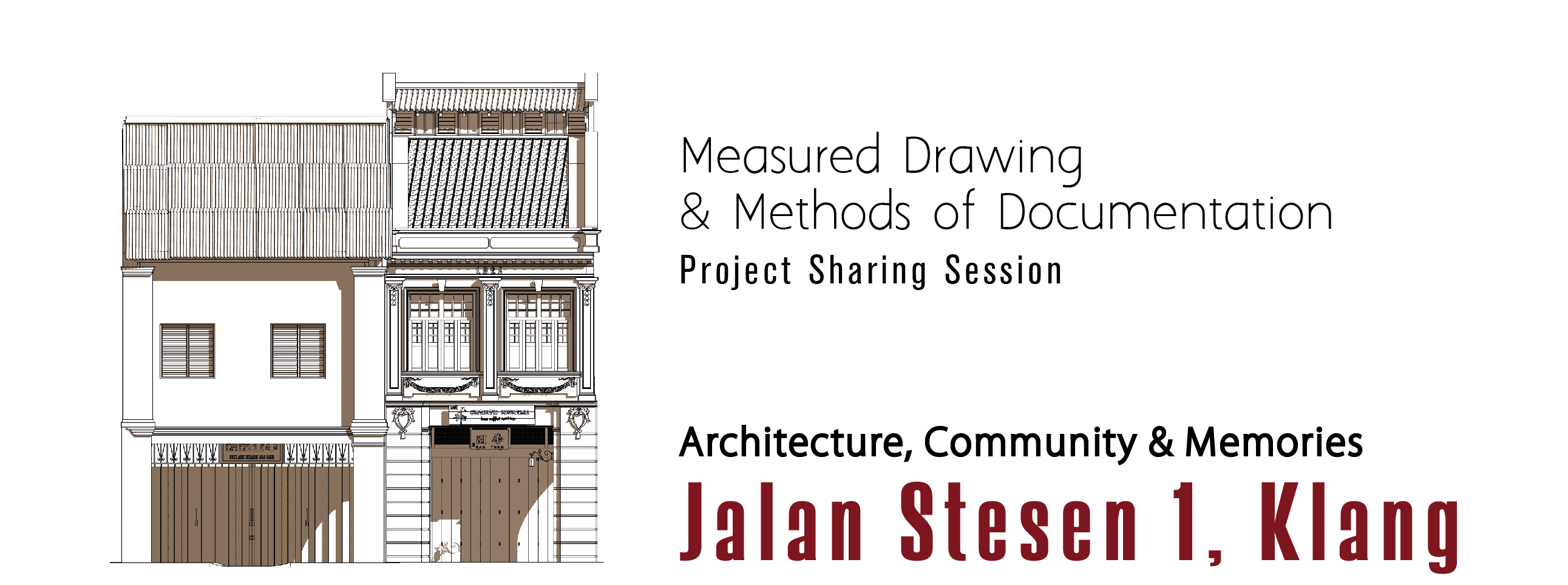 2583x964 architecture, community memories jln stesen klang measured - Measured Drawing