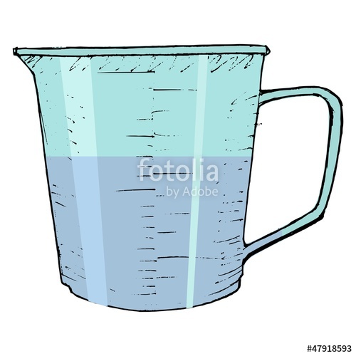 Measuring Cup Drawing at PaintingValley.com | Explore collection of ...