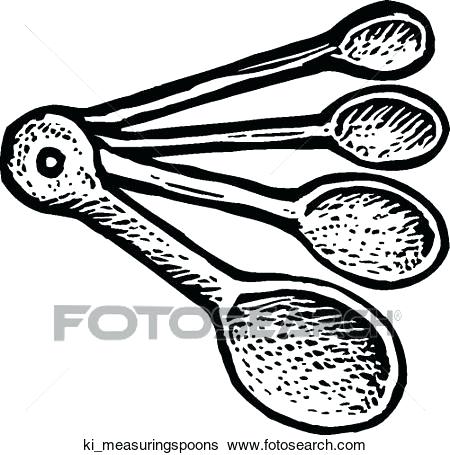 450x455 Spoons Drawing Kozman - Measuring Spoon Drawing