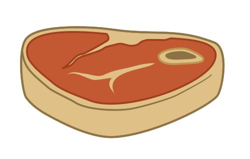 500x318 Drawing A Cartoon Steak - Meat Drawing