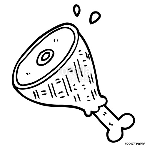 500x500 line drawing cartoon cooked meat stock image and royalty free - Meat Drawing