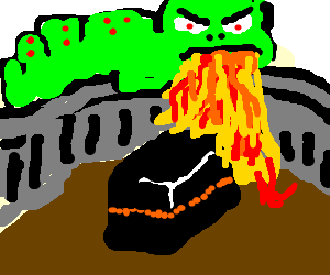 300x250 fire breathing caterpillar burns down mecca drawing - Mecca Drawing