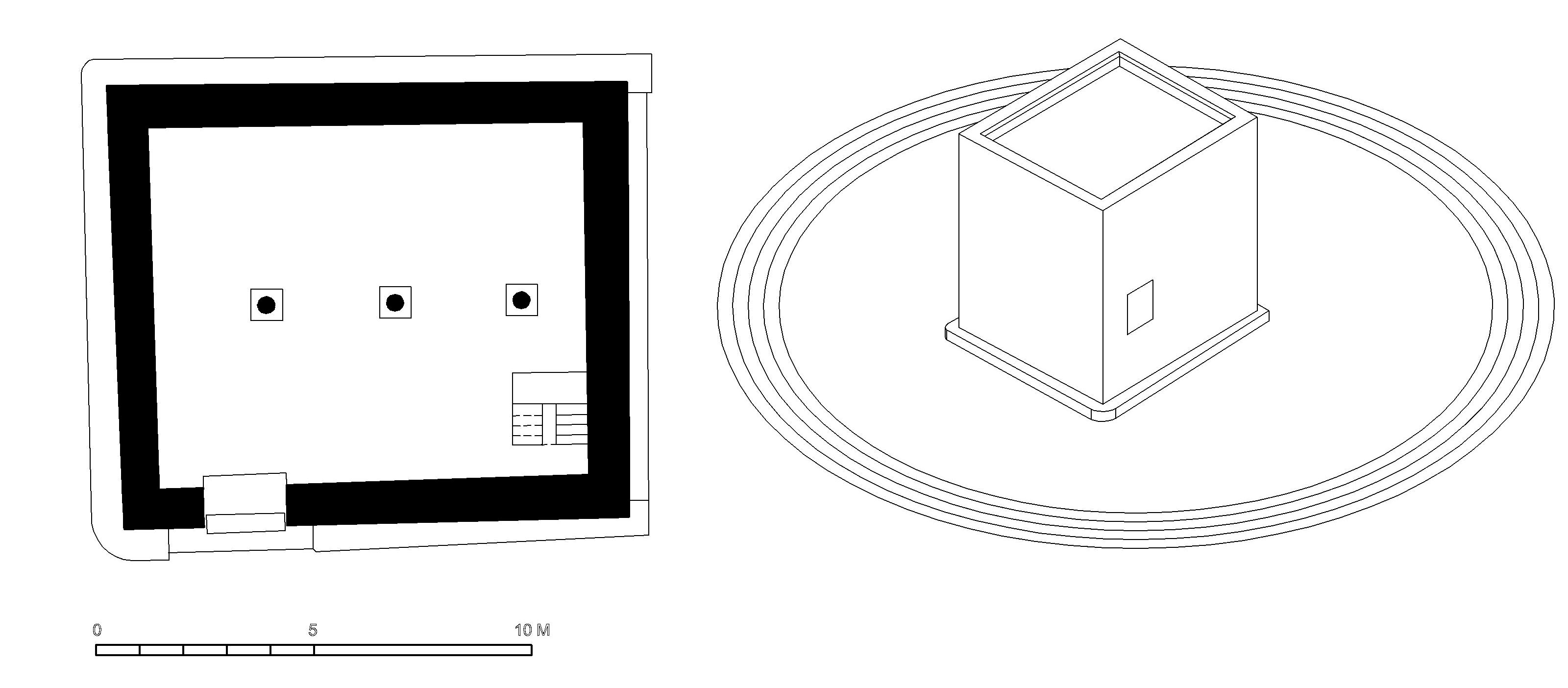 3200x1404 floor plan and perspective drawing of ka'ba, mecca archnet - Mecca Drawing