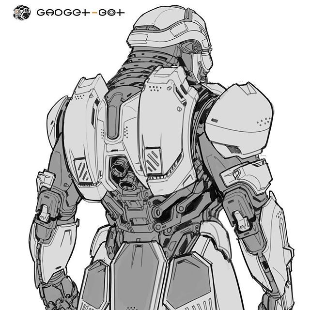640x640 mech suit final line drawing back view see the full image in high - Mech Drawing