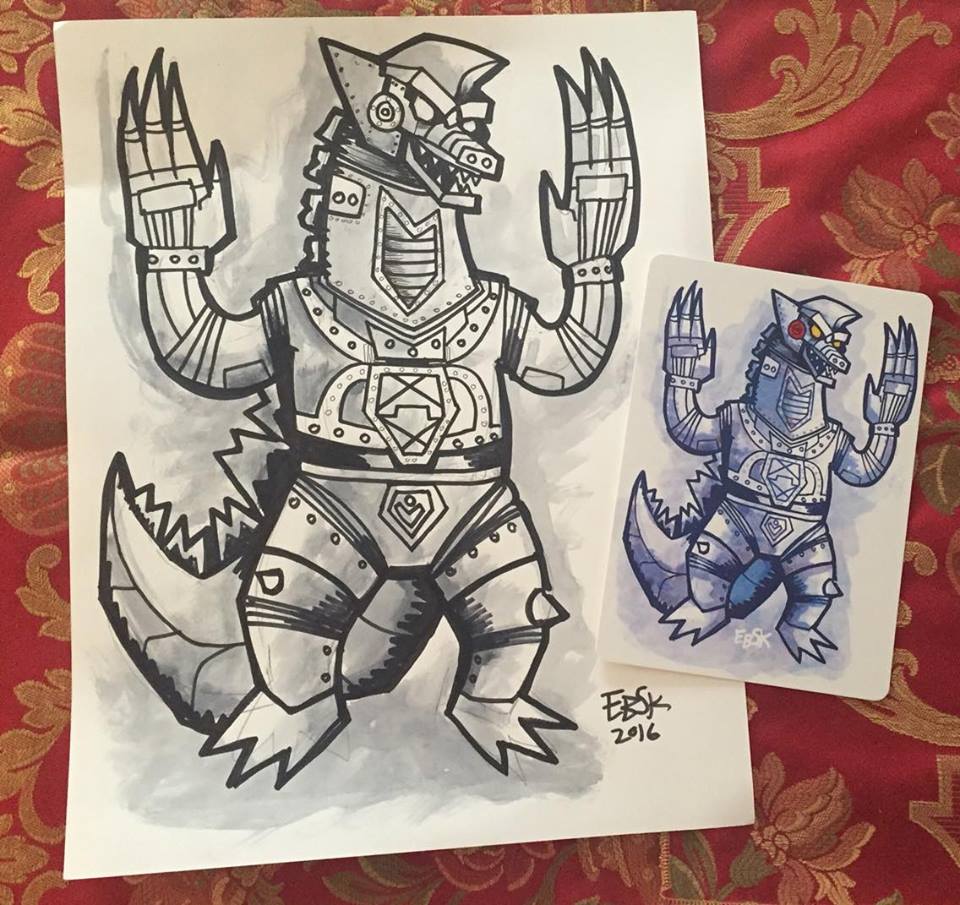 960x905 Mechagodzilla Drawing And Print Combo! Online Store - Mechagodzilla Drawing