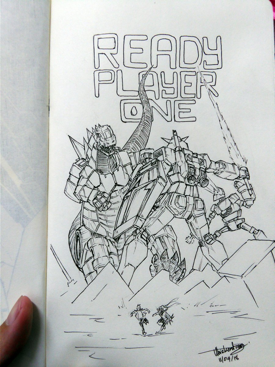 900x1200 Ubie Kentang On Twitter Finish Inking - Mechagodzilla Drawing