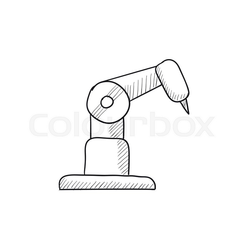 800x800 industrial mechanical robot arm vector stock vector colourbox - Mechanical Arm Drawing