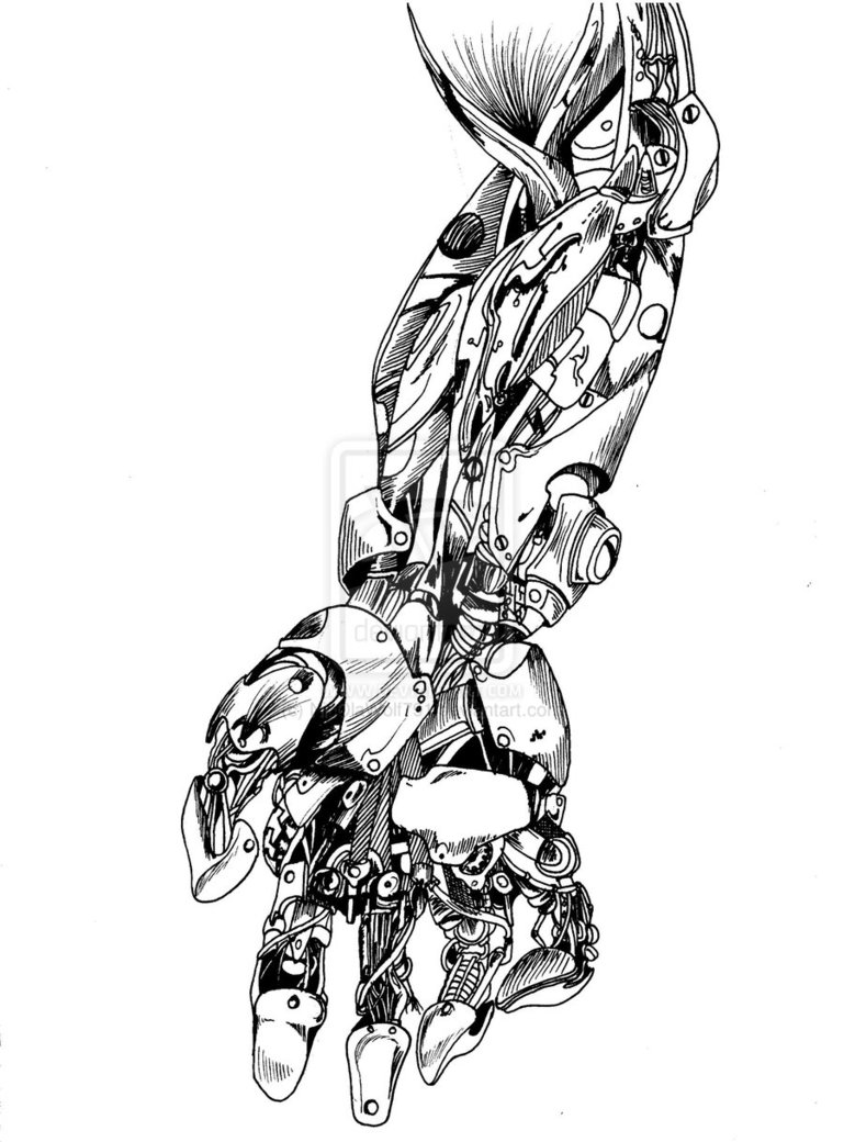 769x1040 mechanical arm drawing - Mechanical Arm Drawing