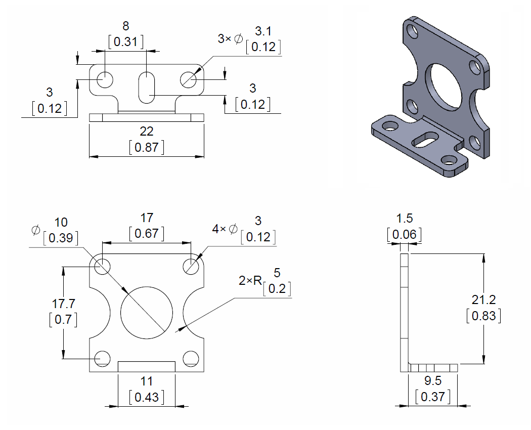 1050x850 Pololu - Mechanical Drawing