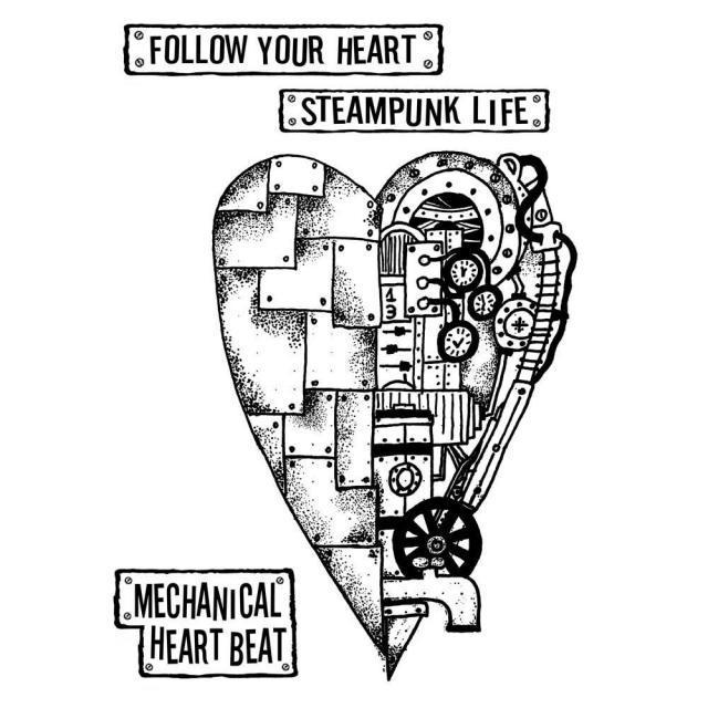 640x640 Papiria - Mechanical Heart Drawing