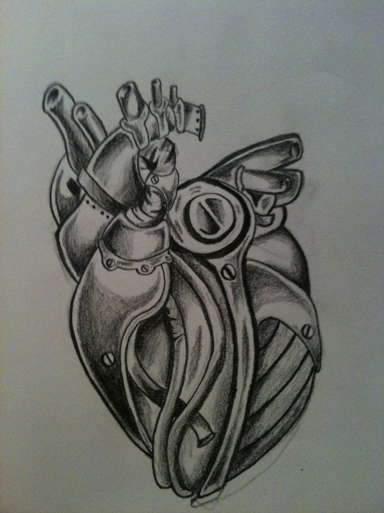 774x1032 Mechanical Heart - Mechanical Heart Drawing