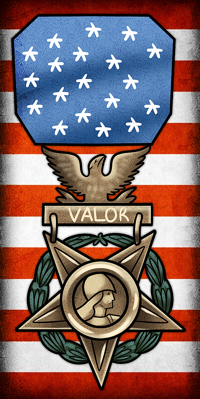 675x1349 drawing the congressional medal of honor, step - Medal Of Honor Drawing