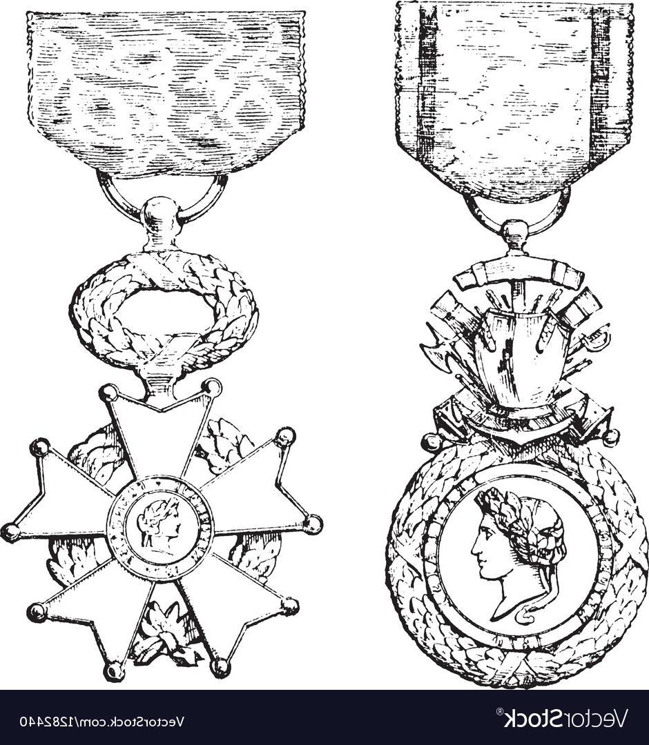 Эскиз военных медалей