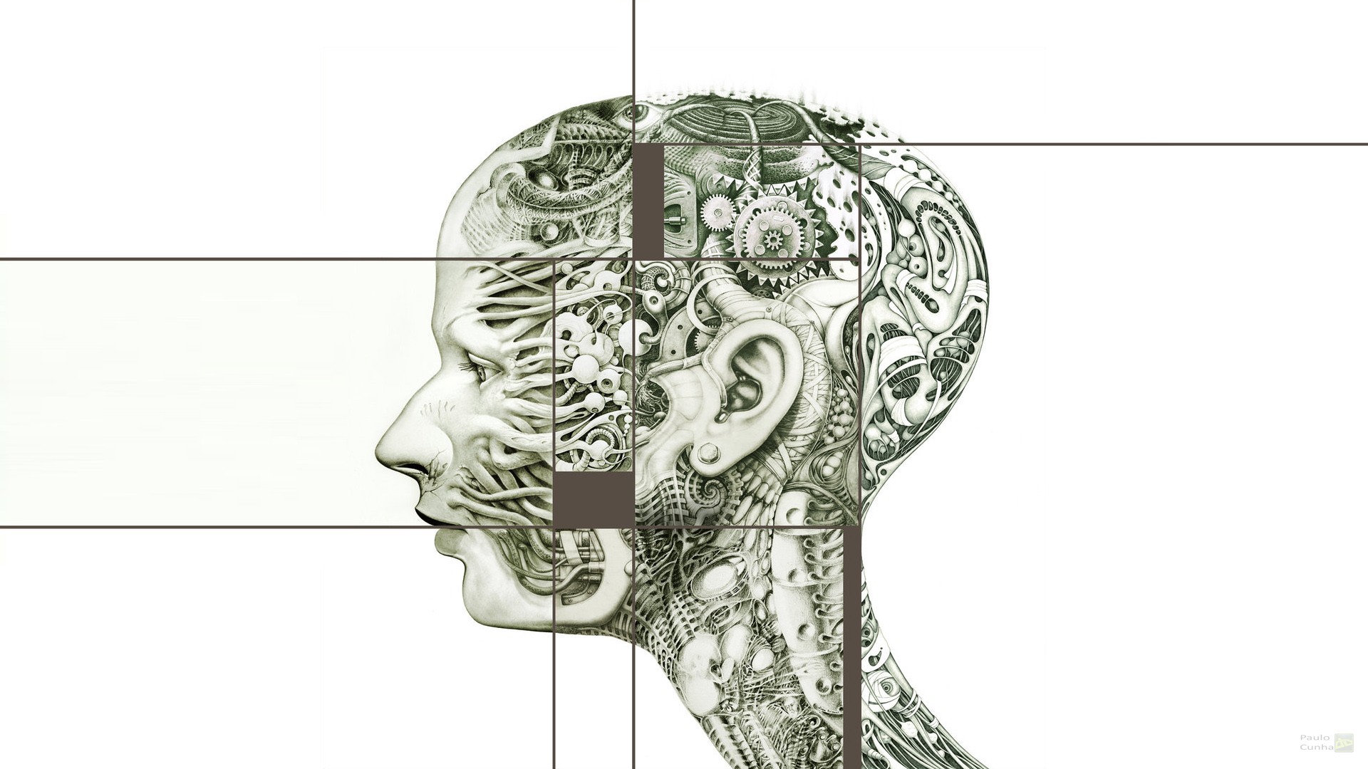 1920x1080 Wallpaper Face, Drawing, Illustration, Abstract, Cartoon, Head - Medical Body Drawing
