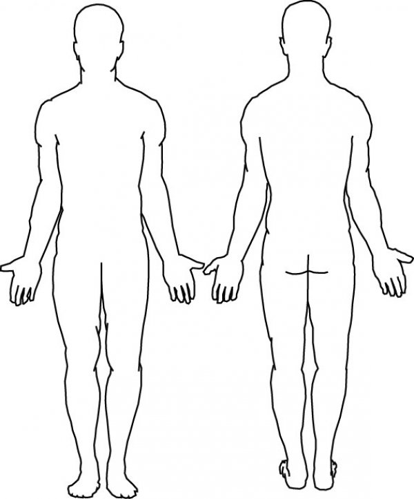 600x722 blank body outline medical human body outline drawing - Medical Human Body Outline Drawing
