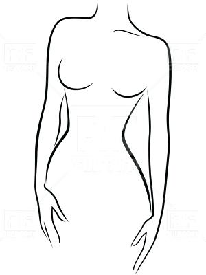 300x400 Outline Of The Body - Medical Human Body Outline Drawing
