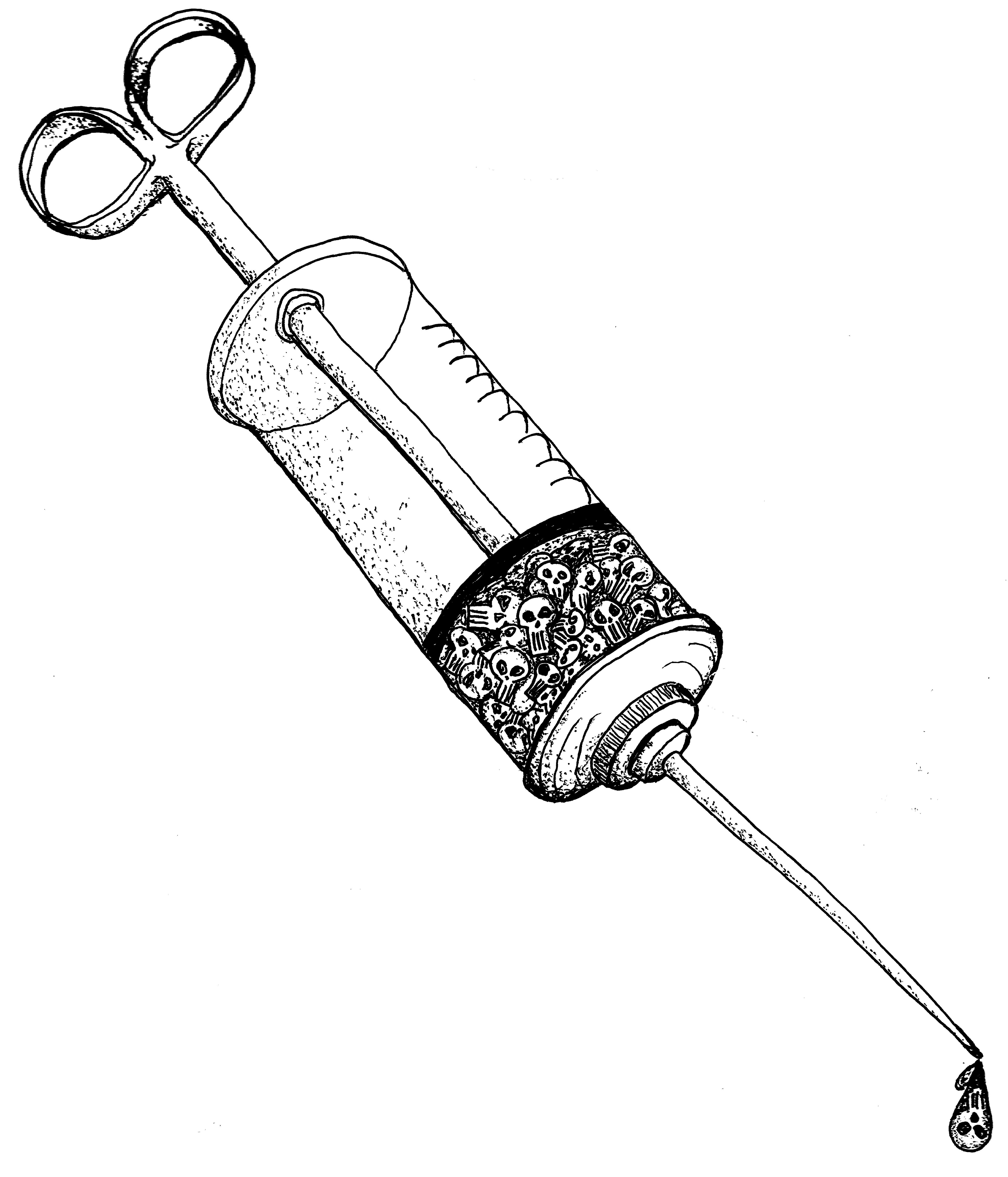 4577x5345 drawing needle syringe needle for free download - Medical Needle Drawing