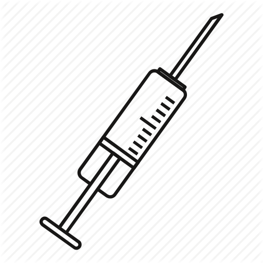 512x512 health, injection, isolated, line, needle, outline, syringe icon - Medical Needle Drawing