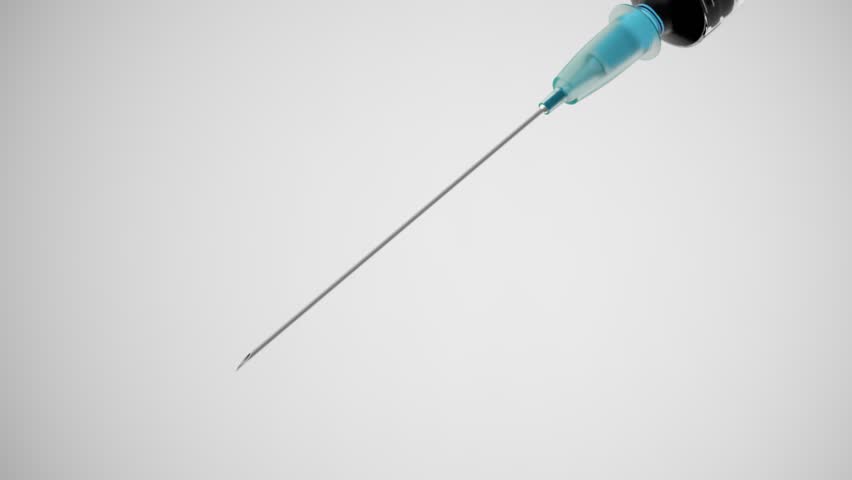 852x480 long syringe needle drawing blue stock footage video - Medical Needle Drawing