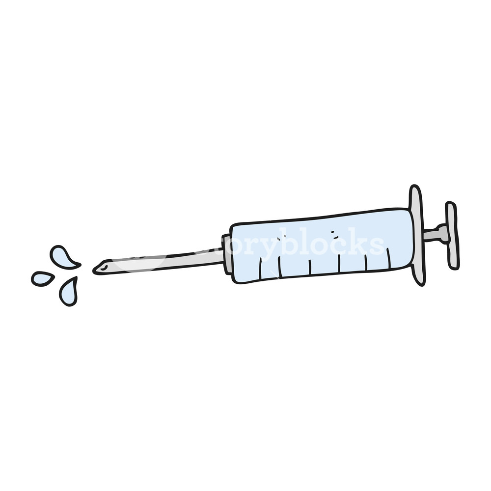 1000x1000 Freehand Drawn Cartoon Medical Needle Royalty Free Stock Image - Medical Needle Drawing
