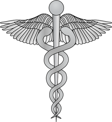 369x400 medical caduceus - Medical Symbol Drawing