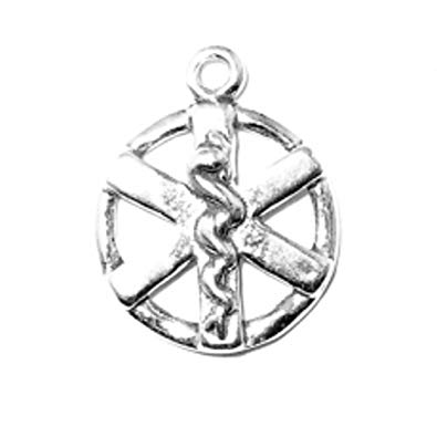 395x395 sterling silver caduceus snake medical symbol dangle - Medical Symbol Drawing