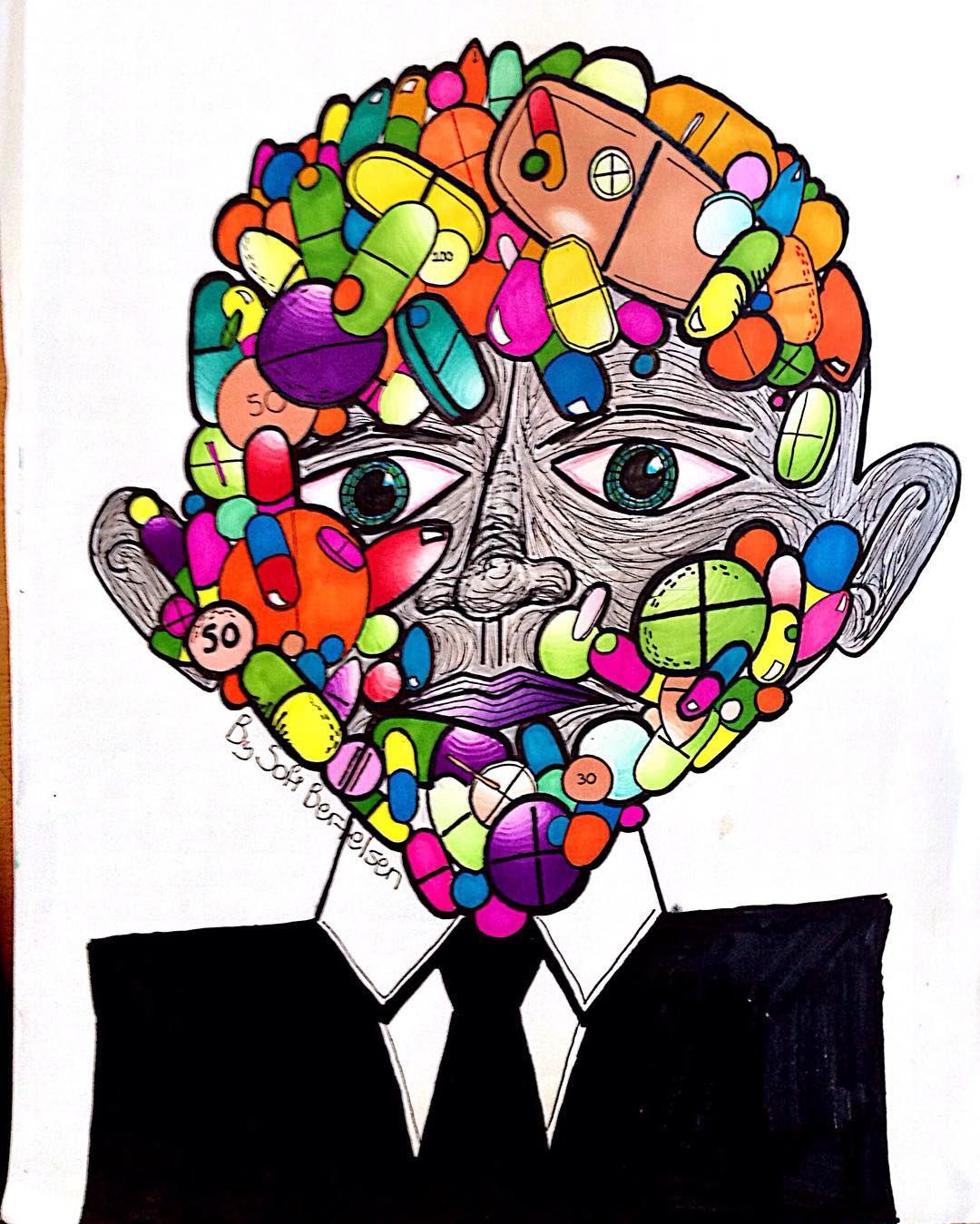 1080x1349 calm down take your medication - Medication Drawing