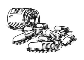 280x200 bottle medicine pills drawing stock vectors - Medicine Bottle Drawing