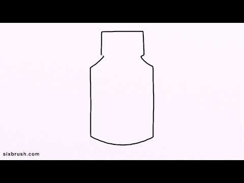 480x360 C How To Draw Cartoon Bottle Step - Medicine Bottle Drawing