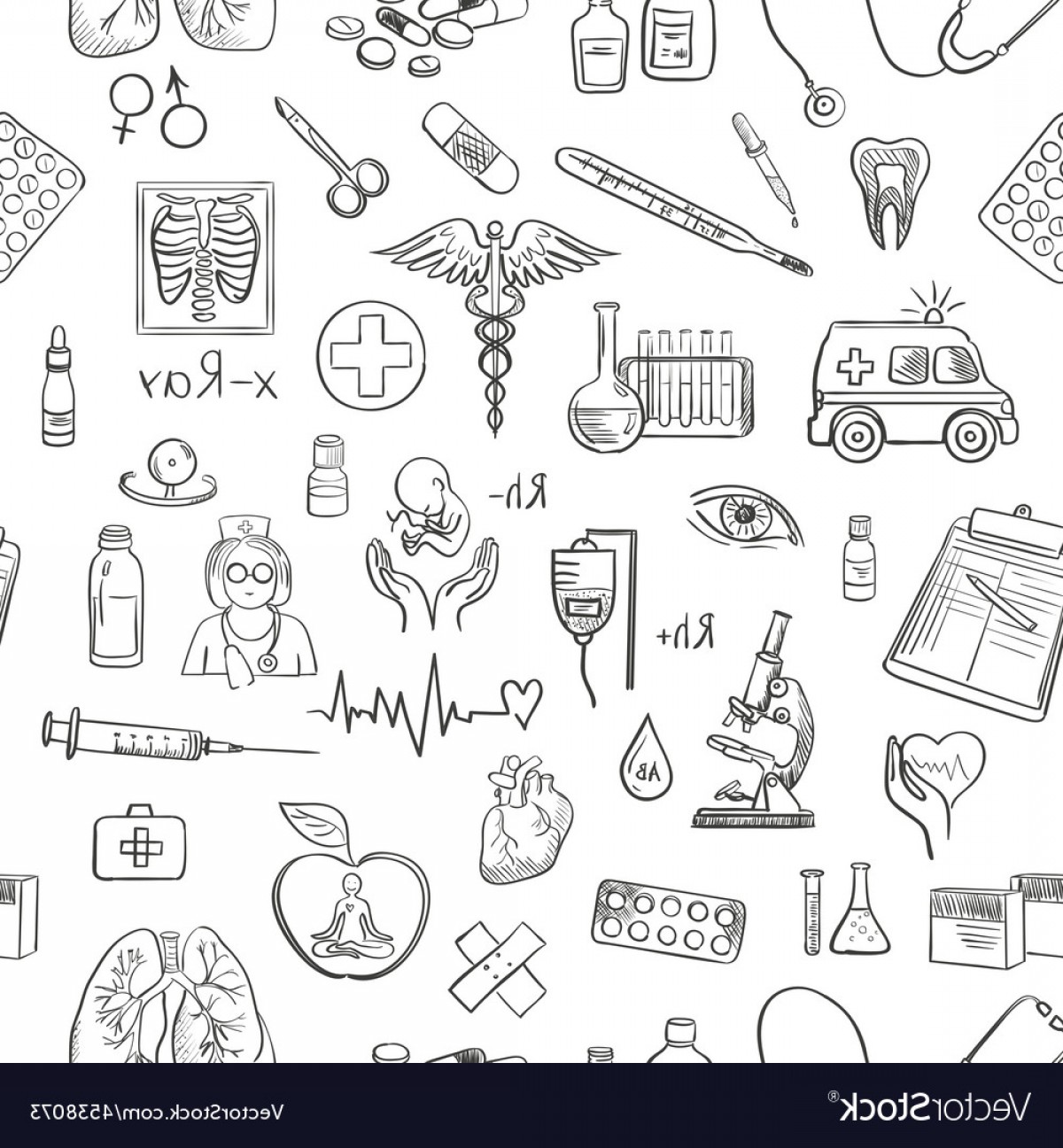 1200x1296 hand draw medicine pattern vector lazttweet - Medicine Drawing