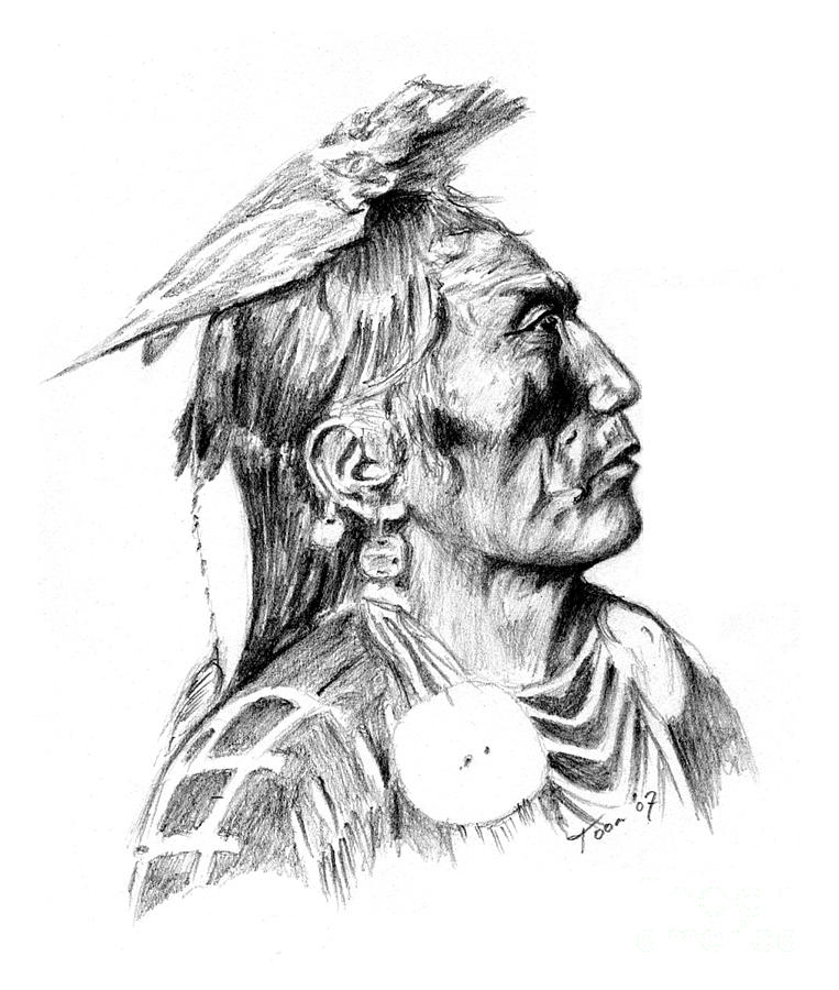 763x900 crow medicine man drawing - Medicine Drawing
