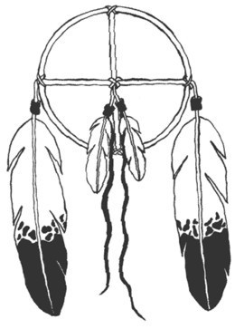 260x363 decal medicine wheel with feathers - Medicine Wheel Drawings