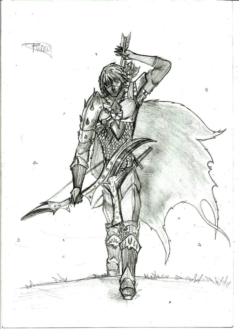 762x1048 images of medieval archer drawing - Medieval Archer Drawing
