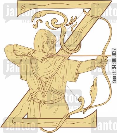 400x455 medieval archer cartoons - Medieval Archer Drawing