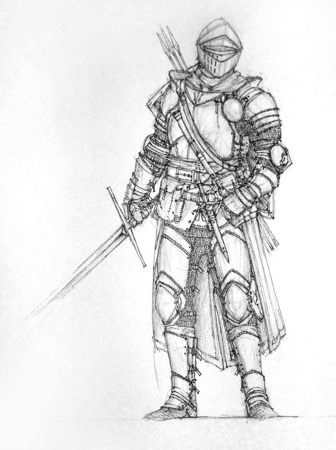 Medieval Knights Armor Drawings