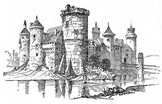 550x356 Castle + Castle Drawing, Medieval Drawings - Medieval Castle Drawing