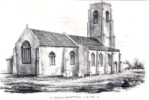 500x336 ruins of st george's church hindolveston - Medieval Church Drawing